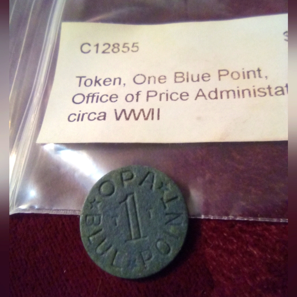 Token, One blue point Office of Price Administration circa WWll